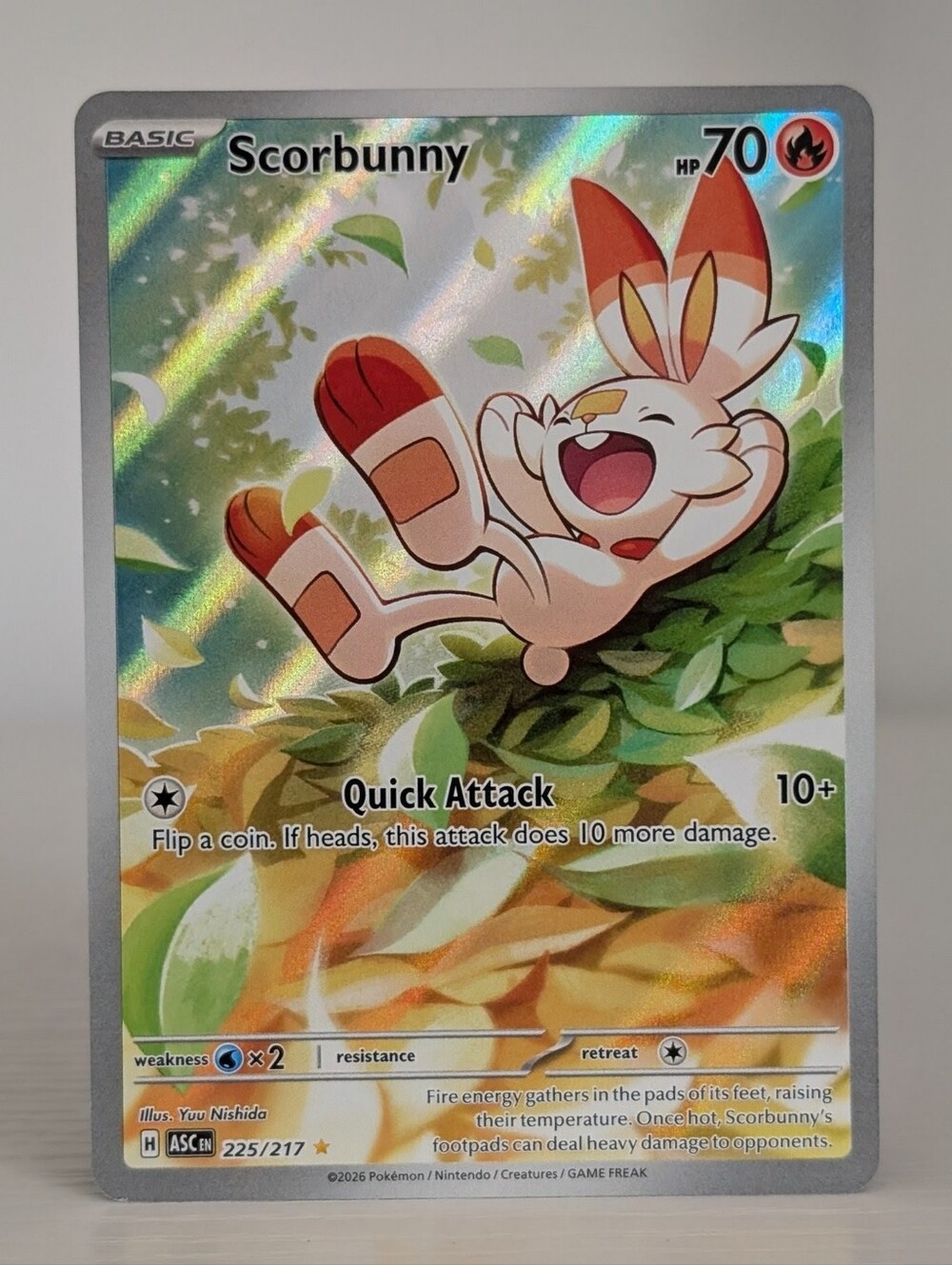 Pokémon TCG Scorbunny 225/217 - ME: Ascended Heroes (ASC) Near Mint Holofoil